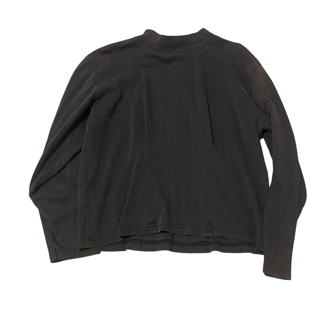 Vintage Stefano Womens Small Black Mock Neck Button Back Top 90s Minimalist USA - Picture 7 of 8